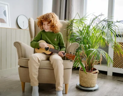 Collage showcasing kid-friendly houseplants. This could include a snake plant, a spider plant with baby spiderettes, and a succulent.